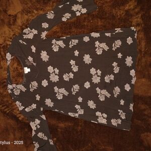 Mossimo Supply Co. Black Floral Long Sleeve Dress